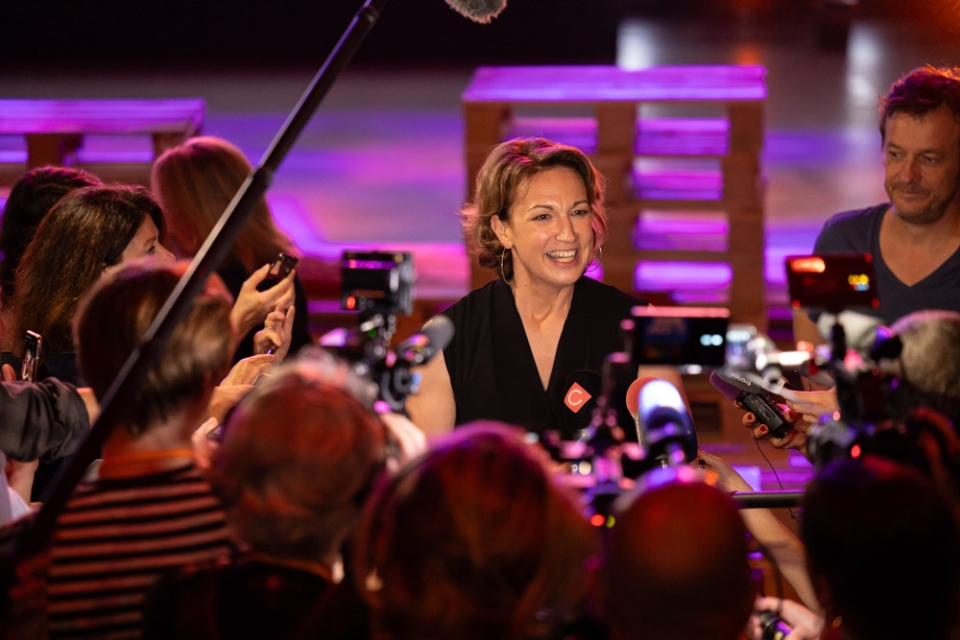 Première conférence de presse pour Marylise Léon en tant que secrétaire générale de la CFDT.