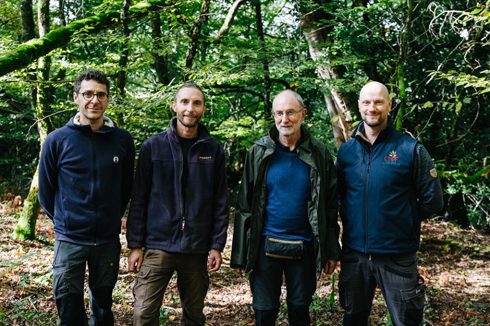 Sylvain Duthilleul, Ludovic Antoni et Bernard Jenny cofondateurs de l’association Les Enforestés. Et Vincent Fidon.