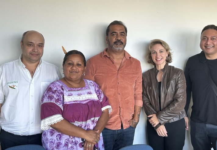 L’Usoenc, partenaire syndical de la CFDT, a multiplié les rencontres avec les acteurs institutionnels pour alerter sur l’urgence sociale de l’île et sortir le territoire de la crise. Ici, à Paris, en octobre 2024.