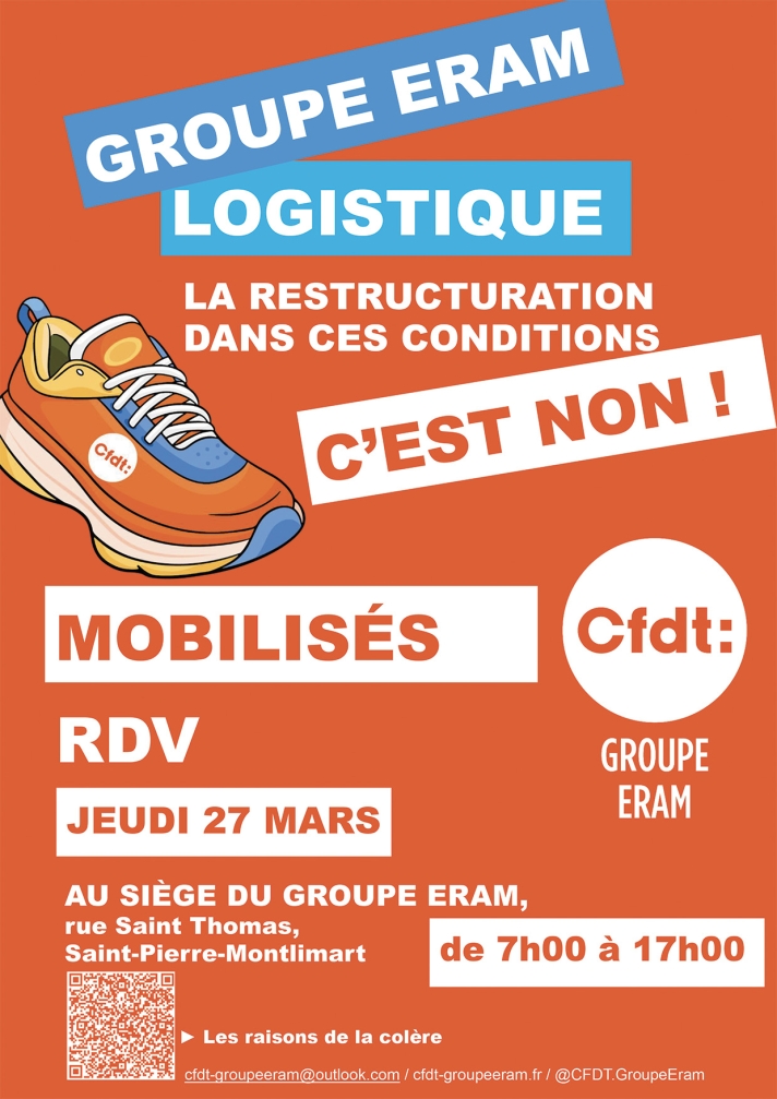 Flyer d'appel à mobililisation, mars 2025.
