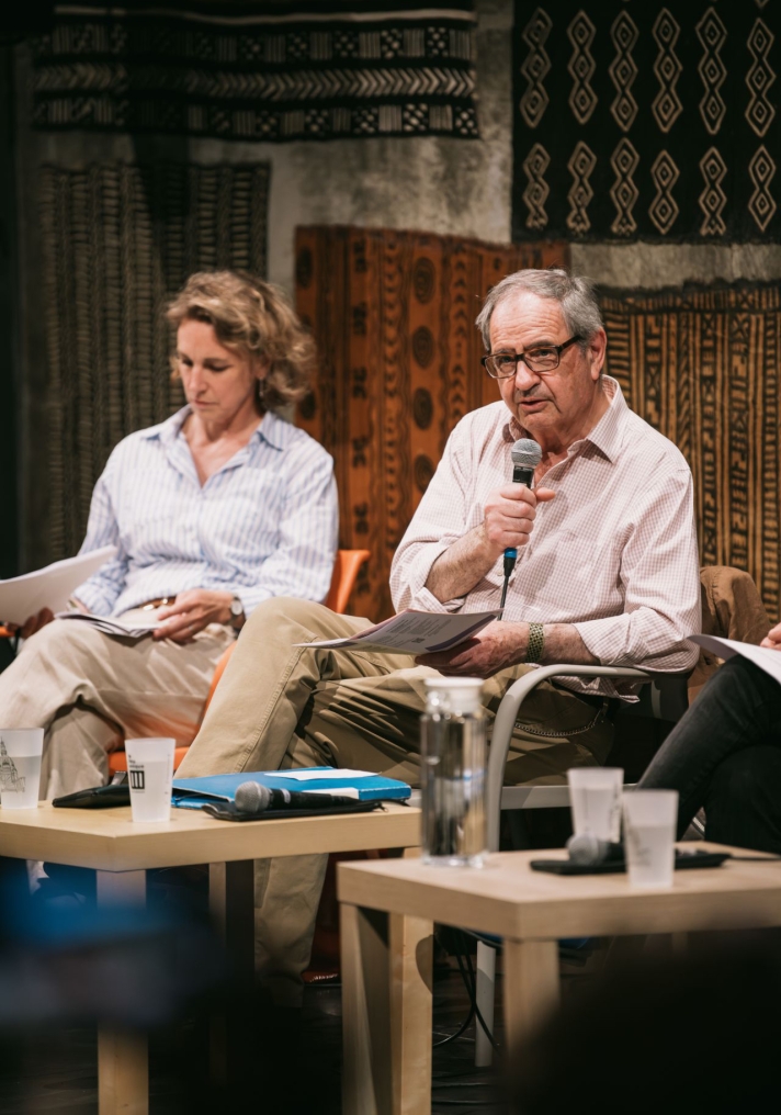 Marylise Léon, secrétaire générale de la CFDT, et Pierre Rosanvallon.