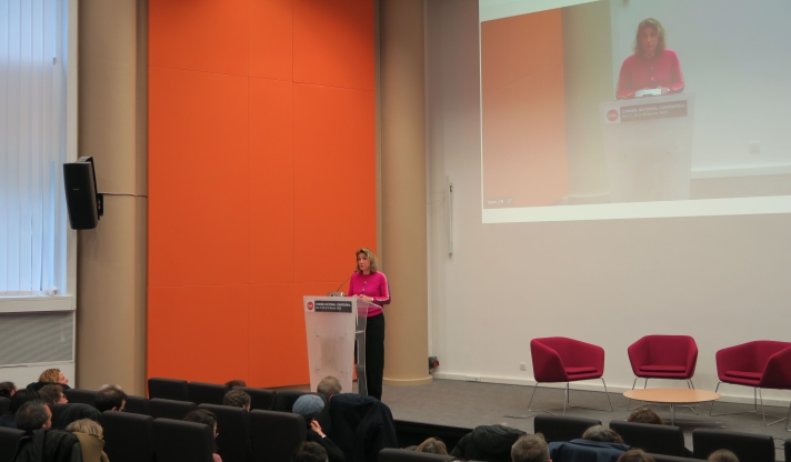 Marylise Léon à la tribune du CNC, le 19 février, lors de sa réponse.