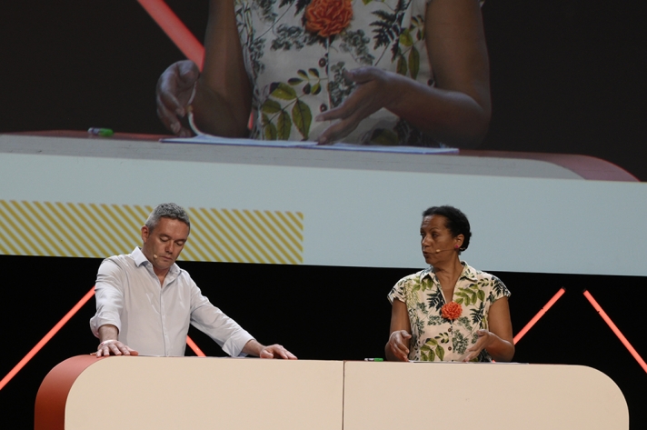 Les co-rapporteurs de la résolution interne, le 24 juin à Bordeaux