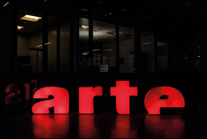 Dans les locaux d'Arte à Strasbourg. Mars 2021.