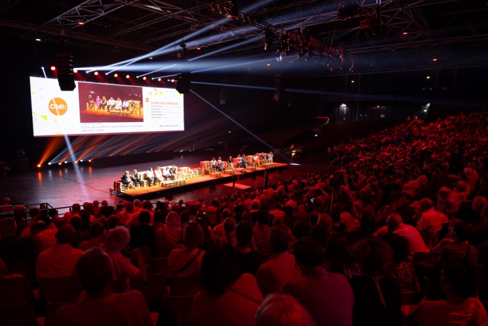 La CFDT réunie le 21 juin au Zénith de Paris.