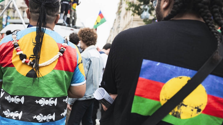 Manifestation de soutien à la Nouvelle-Calédonie, en 2024.