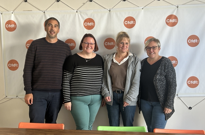 De gauche à droite : Alan, Sonia, Virginie et Élodie.