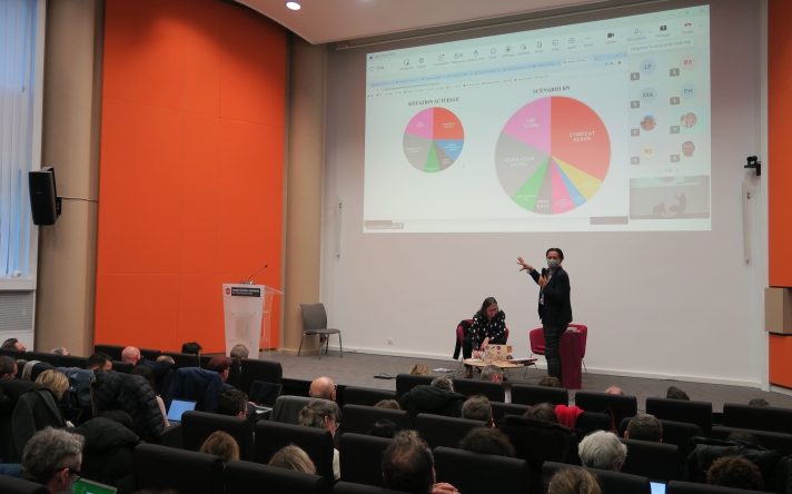 Jocelyne Cabanal, secrétaire nationale et trésorière de la CFDT, a animé, lors du Conseil national confédéral des 17, 18 et 19 février à Belleville, la séquence “Mieux financer toute la CFDT !”.