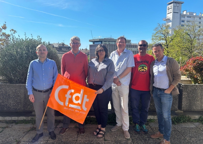 Le bureau de la section CFDT Bordeaux Métropole.