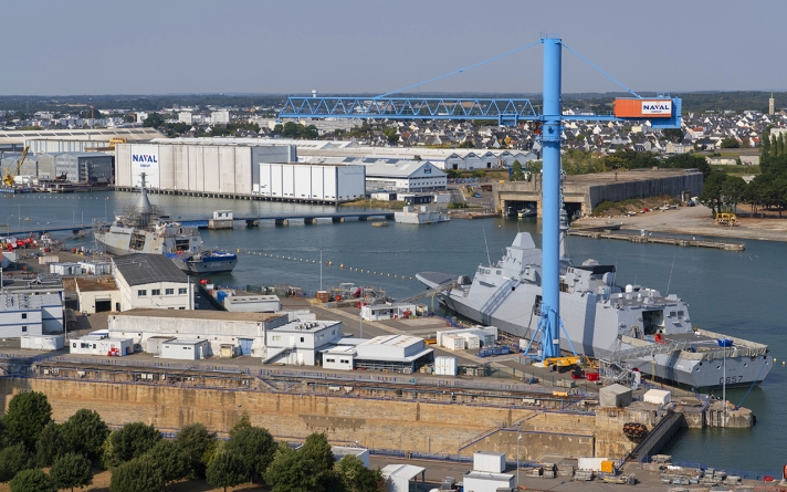 Le site industriel de Naval Group à Lorient.