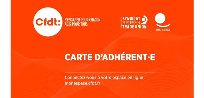 Voilà la toute nouvelle carte d’adhérent CFDT…