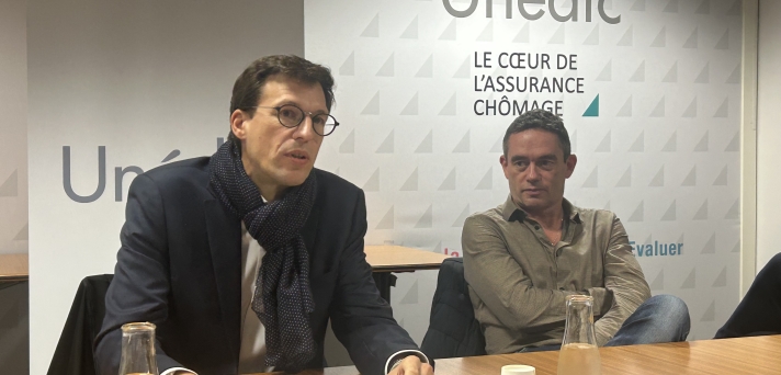 De gauche à droite : Olivier Guivarch, secrétaire national, et Yvan Ricordeau, secrétaire général adjoint de la CFDT.