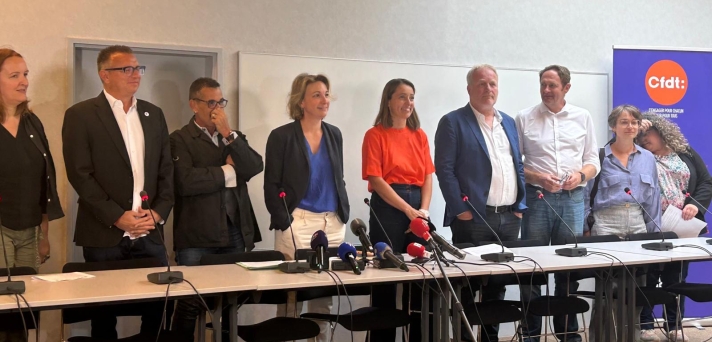 Les numéros un des organisation syndicales CFDT, CFT, FO, CFE-CGC, CFTC, Unsa, U et Solidaires se sont réunis à Paris le 29 août dernier…