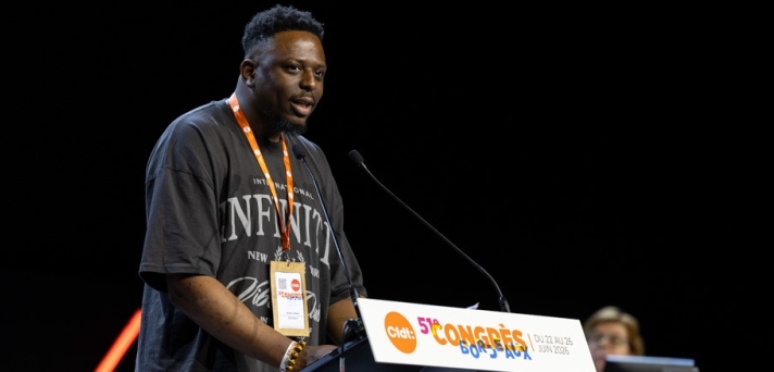 Nouah Camara, du syndicat des services du Rhône