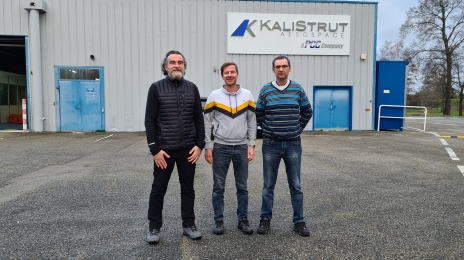 Les trois négociateurs CFDT (de gauche à droite) : Serge Coissieu, élu au comité social et économique de KaliStrut Aerospace, François Ménétrieux et Luc Martin (délégué syndical).