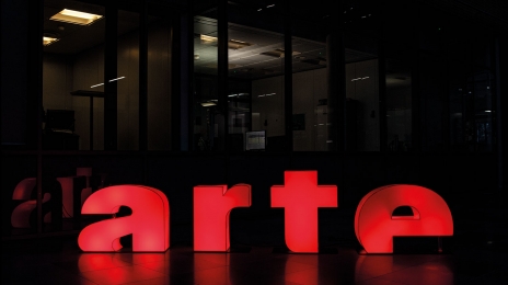 Dans les locaux d'Arte à Strasbourg. Mars 2021.