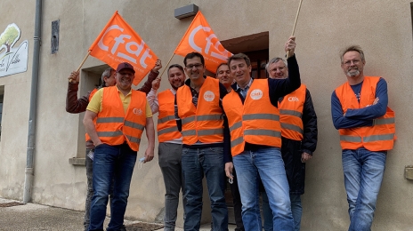 L’équipe CFDT Aperam de Gueugnon, très déterminée, a fait savoir à la direction du site bourguignon qu’elle ne se laisserait pas mener en bateau… fût-il fabriqué avec le meilleur des aciers !