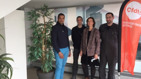 De gauche à droite : Anthony, Guillaume, Karine et Benoît.