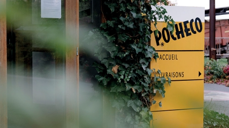 Entrée de l’usine Pocheco, dirigée par Emmanuel Druon depuis 1997.