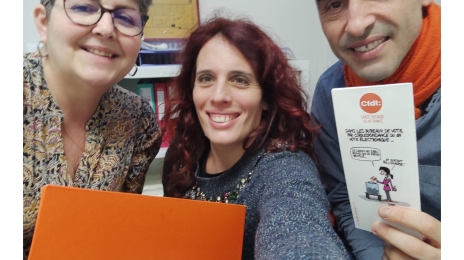 Margarita Vallejo-Sanz (au centre) et Zahir Foulani (à droite).