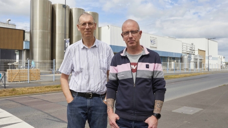 De gauche à droite : Dominique Baloche et Emmanuel Dufays, délégués syndicaux CFDT.