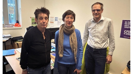 De g. à dr. : Françoise Gendraux, Nathalie Desmurs et Laurent Vigreux.