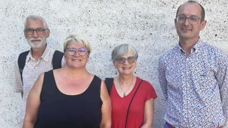 De gauche à droite : Marcel Moreau, Noëlle Maréchal, Élisabeth Jousseaume et Arnaud Réguerre.