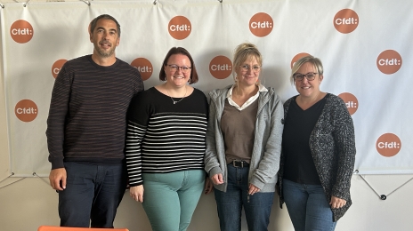 De gauche à droite : Alan, Sonia, Virginie et Élodie.