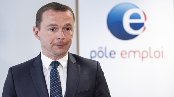 Olivier Dussopt, ministre du Travail, du Plein-emploi et de l’Insertion, en déplacement en juin dernier à l’agence Pôle emploi de Paris Cardinet (17e) sur le thème « Agir contre les tensions de recrutement ».