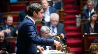 Gabriel Attal, nouveau Premier ministre, lors de son discours de politique générale à l’Assemblée nationale le 30 janvier 2024.