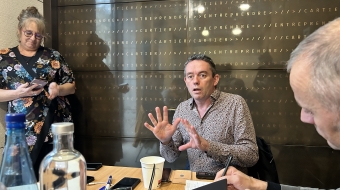 Yvan Ricordeau (au centre) est le secrétaire général adjoint de la CFDT et était le chef de file dans le cadre de la négo PVT