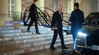 Le Premier ministre, Michel Barnier, à l’issue du Conseil des ministres du jeudi 10 octobre, au palais de l’Élysée.