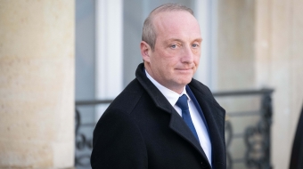 Laurent Marcangeli, ministre de l’Action publique, de la Fonction publique et de la Simplification, au palais de l’Élysée, à l’issue du premier Conseil des ministres du gouvernement Bayrou.