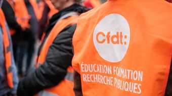 Lors de la greve et manifestation des enseignants, le 31 mars 2026, à Paris.