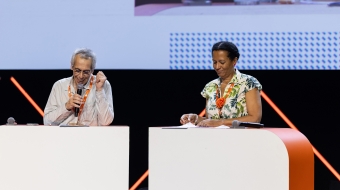 Christophe Pauly, président du comité de gestion de la Cnas, et Jocelyne Cabanal, secrétaire nationale et trésorière de la CFDT.