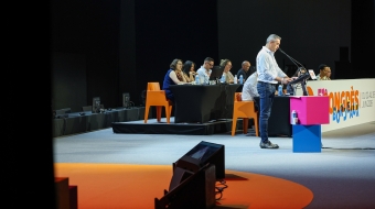 Yvan Ricordeau, secrétaire général adjoint de la CFDT, à la tribune le mercredi 24 juin dans la matinée…